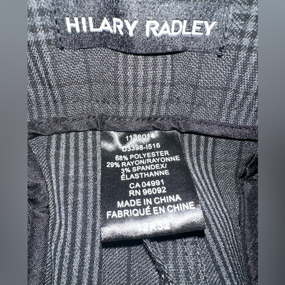 Hilary Radley Gray Plaid Pants 12 x 32 - Picture 4 of 4